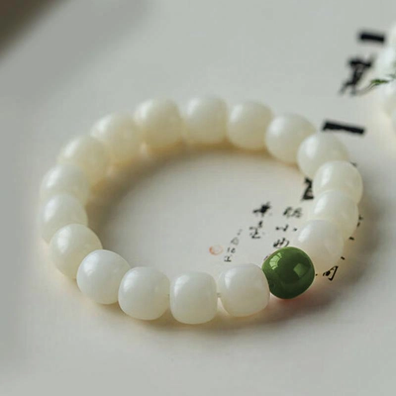 建禄 国潮绕指柔盘珠飘花文玩念珠佛珠 菩提根 菩提类手串 男女同款情侣款
