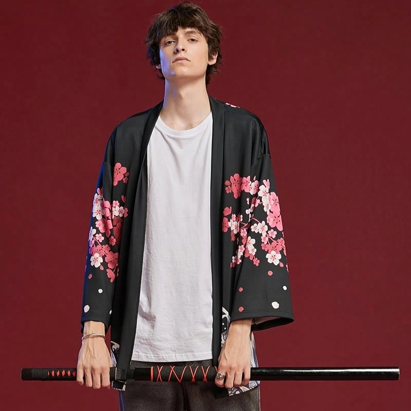 木村三社 樱花仙鹤印花 道袍汉服 男女同款