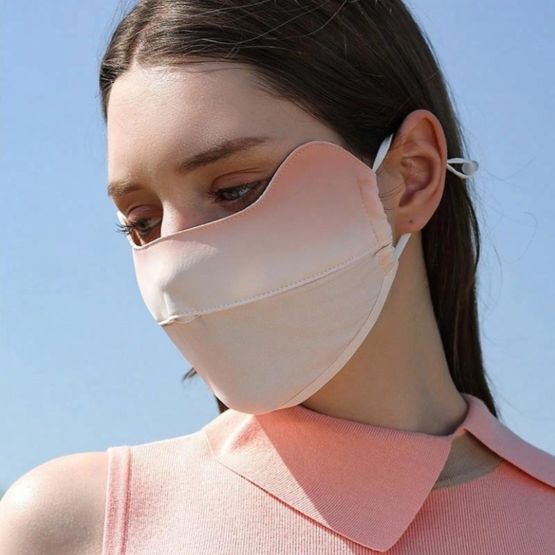 祎步康 立体户外骑行遮阳透气护眼角布口罩 防晒面罩 女款
