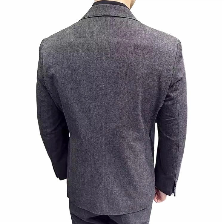 大白鲨 秋季修身休闲商务大码工西服男士礼服西装套装 男款
