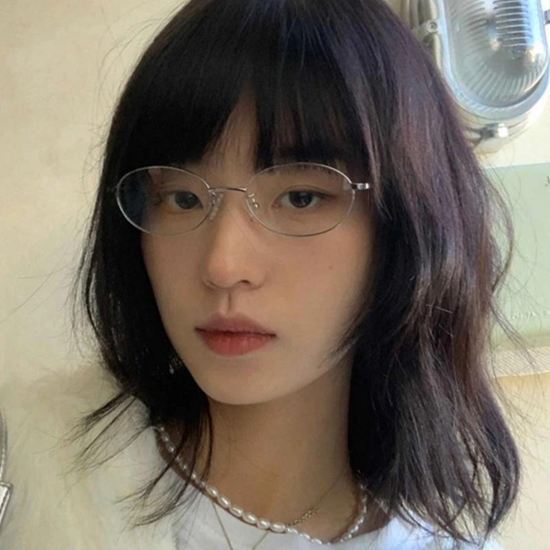 【联系客服可配度数】 佐川 小框超轻 近视眼镜 可配高度数镜片网上配眼睛框 纯钛 椭圆形 光学镜架 男女同款情侣款 礼盒装