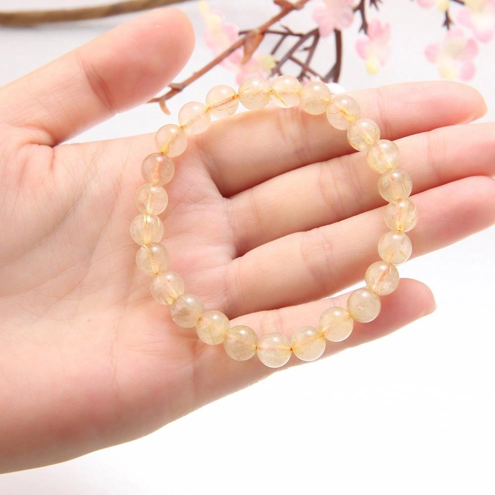 墨者善石 财源滚滚 招财进宝 温婉文艺甜美可爱#好运天然 金发晶 手串 男女同款情侣款
