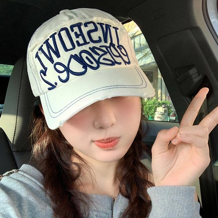 雅鹿优选 美式复古简约字母刺绣户外运动防晒遮阳街头嘻哈休闲百搭大头围显脸小 棉 鸭舌帽 男女同款情侣款