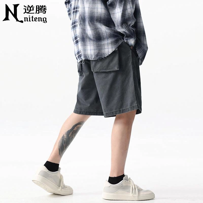 逆腾 美式印花纯棉宽松休闲短裤 男款