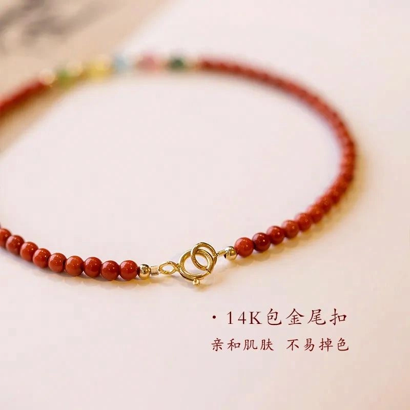 周纪福 【招财好运】多喜乐 多巴胺彩色 玛瑙 玉石手串 女款