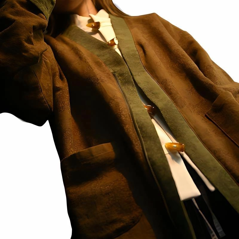 三省六部 中国风道家撞色拉链道袍外套汉服 男款