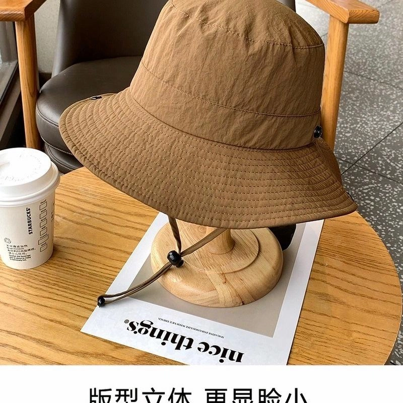 佐闯 日系纯色速干防水户外遮阳大帽檐防紫外线 聚酯纤维 渔夫帽 男女同款情侣款