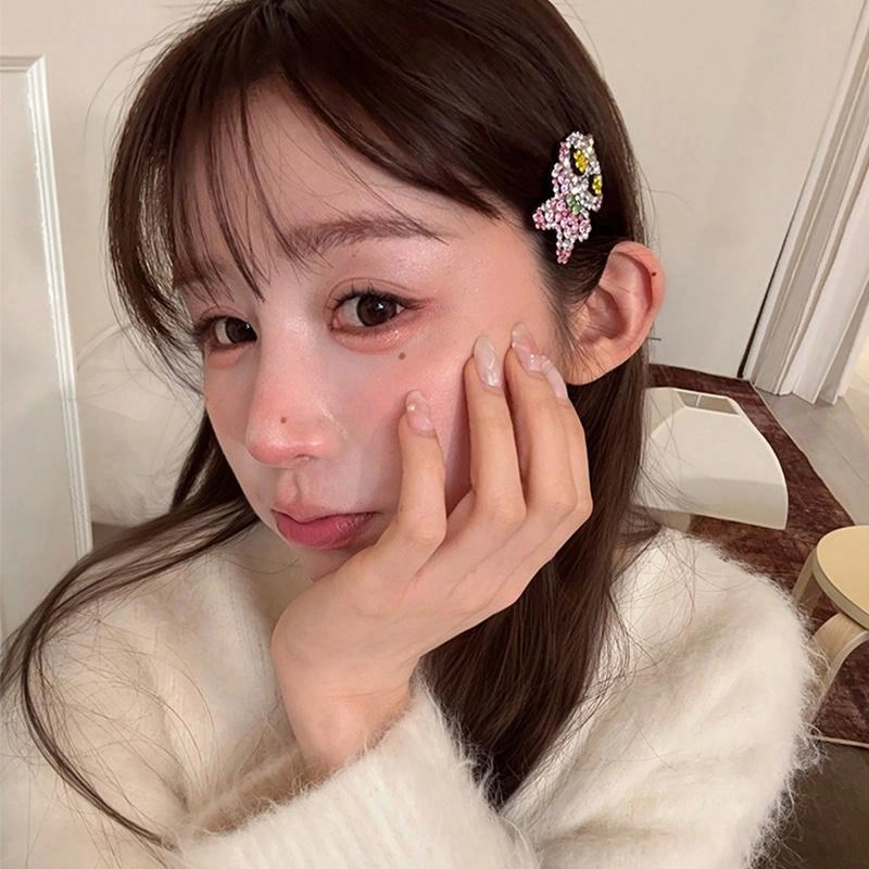 如花梦 经典相信光卡通皮料软底碎发掰掰夹 合金 发夹 女款