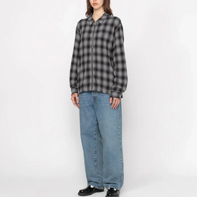 Stussy SS24 ZIP SHIRT TWISTED YARN PLAID