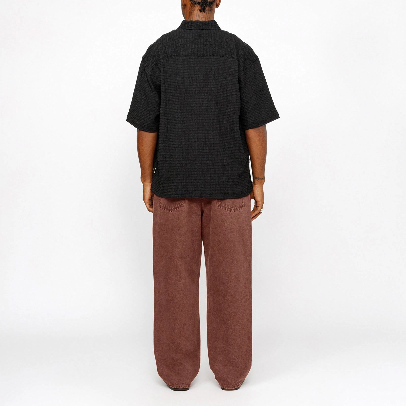 Stussy SS24 BOXY FLAT HEM SHIRT CRINKLED