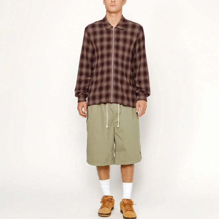 Stussy SS24 ZIP SHIRT TWISTED YARN PLAID