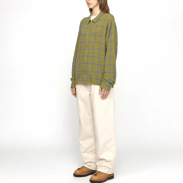 Stussy SS24 ZIP SHIRT TWISTED YARN PLAID