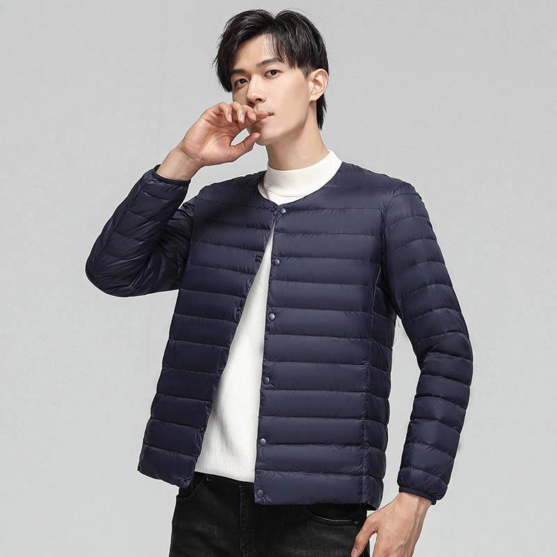 雅鹿 轻薄内胆纯色百搭羽绒服 男款