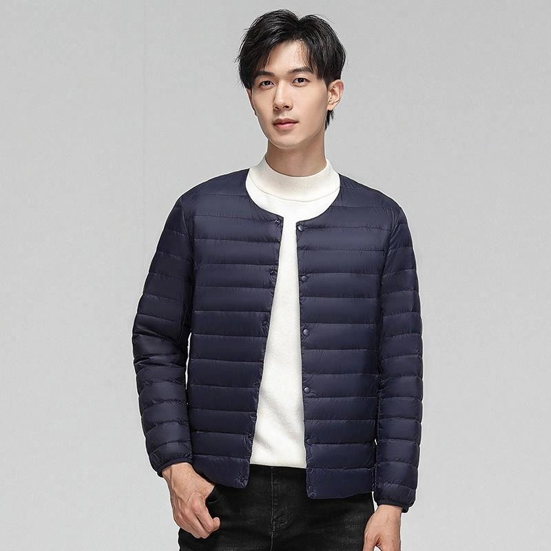 雅鹿 轻薄内胆纯色百搭羽绒服 男款
