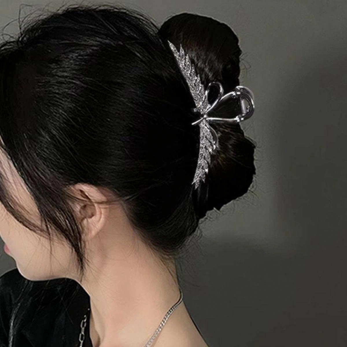 贯古今 麦穗高级感后脑勺鲨鱼夹盘优雅 合金 抓夹 女款