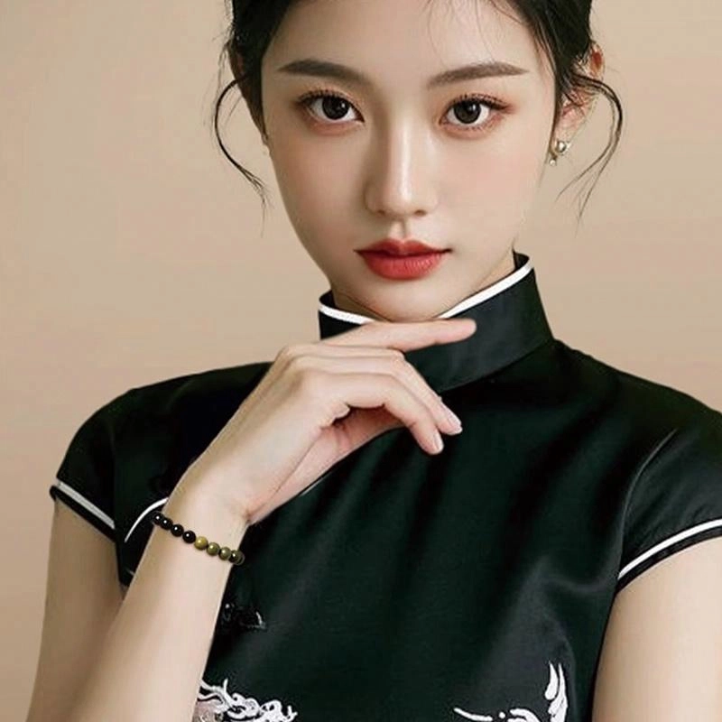 易明居 收藏级国风新中式招财上岸 轻奢高级感 文玩佛珠 本命年 五行补水木正能量磁场 水逆退散 转运珠 #好运 绿檀 手串 男女同款情侣款