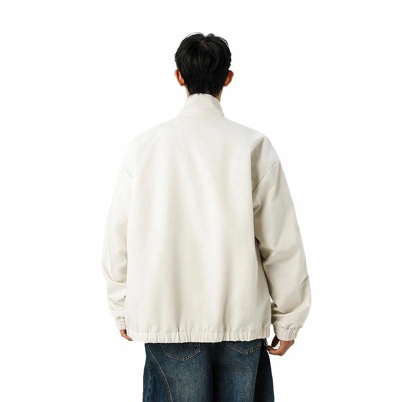 绘承 纯色舒适百搭立领夹克外套 男女同款