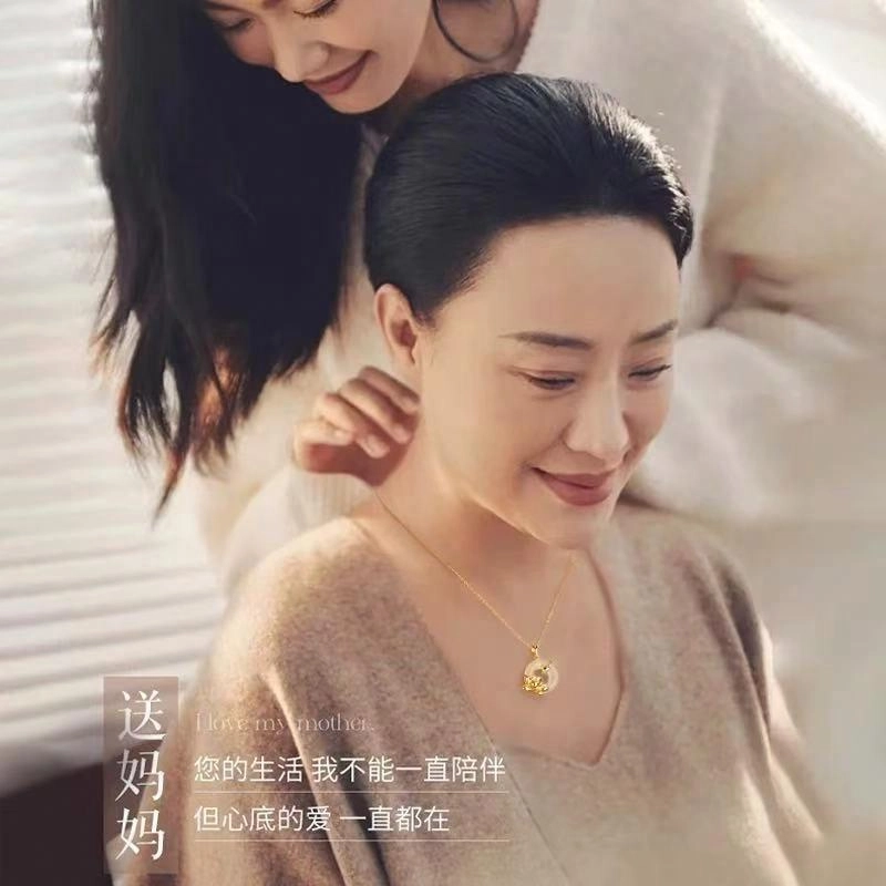 麟典 荷塘月色和和美美莲花平安扣美满常伴小众百搭日常穿搭国潮中国风锁骨链#好运 玉髓 项链 女款