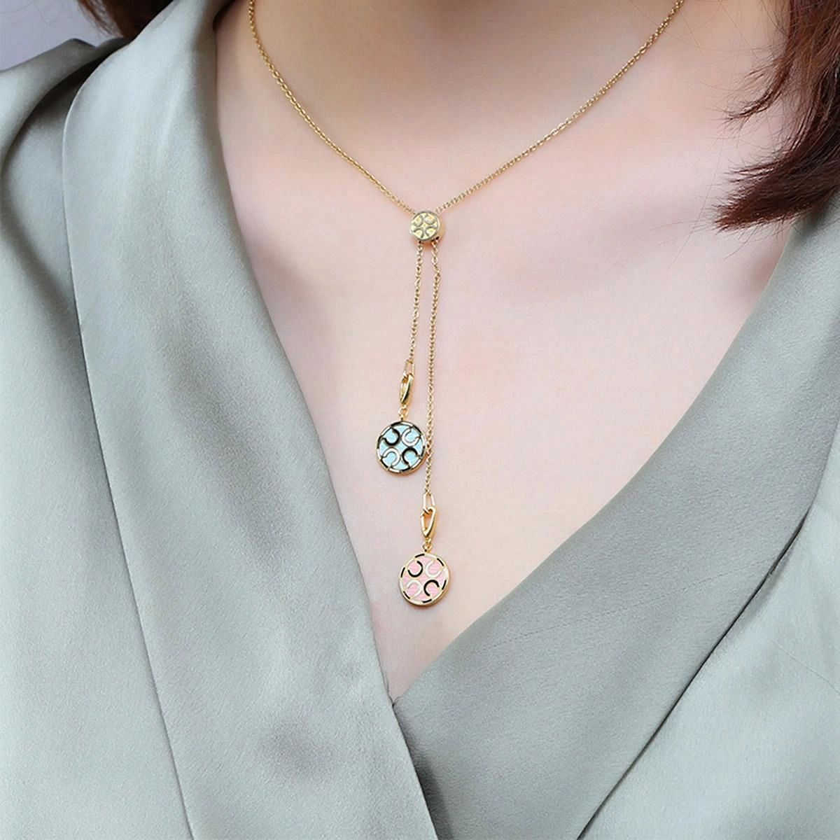 ORANGE CUBE Charm 925