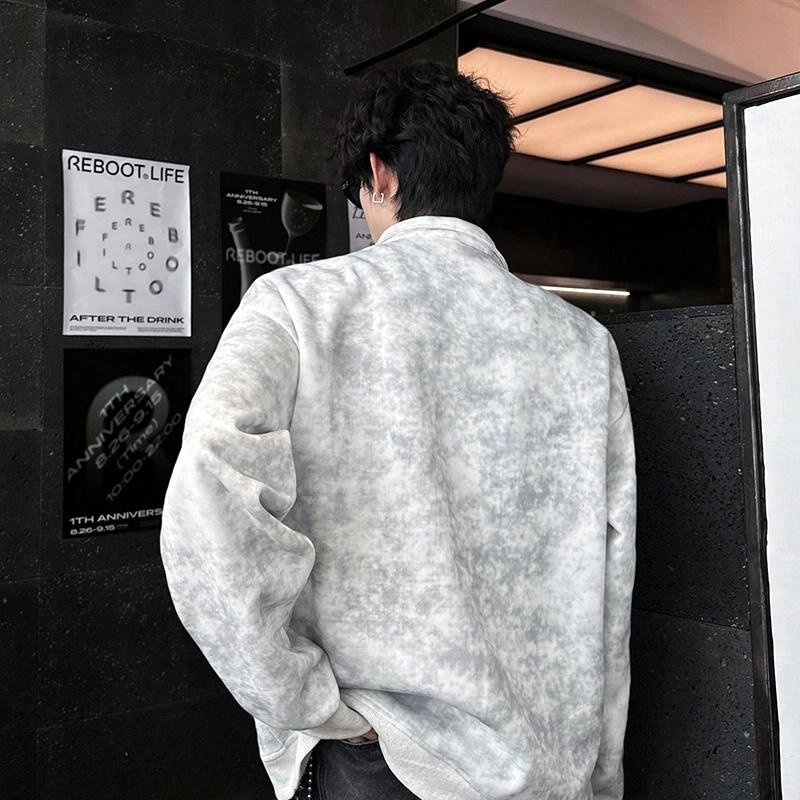袋鼠 美式简约复古风星星铆钉拉链卫衣 男女同款