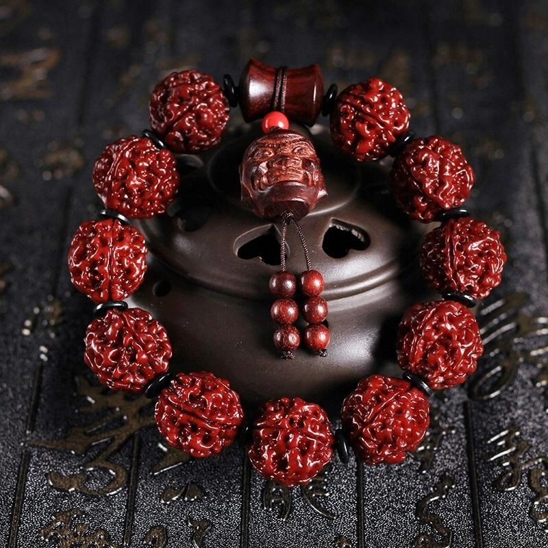 【双面罗汉】 芳缘小傅 盘玩佛珠蜂窝爆肉文玩臻品 事业有成财源滚滚#好运水逆绝缘体 收藏级尼泊尔玉化大 金刚菩提 手串 男女同款情侣款
