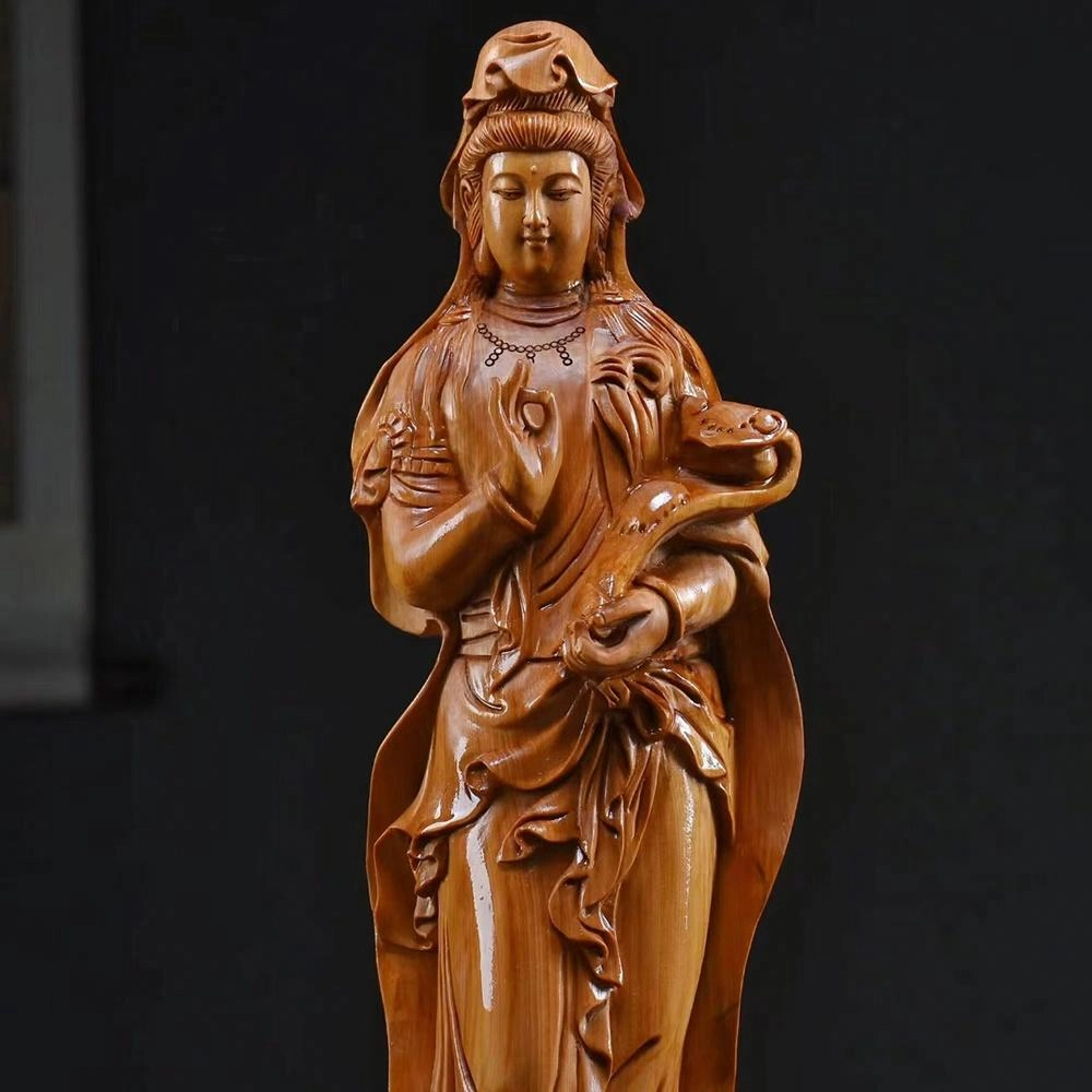 仙作美 根雕观音收藏 崖柏 木作摆件 男女同款情侣款