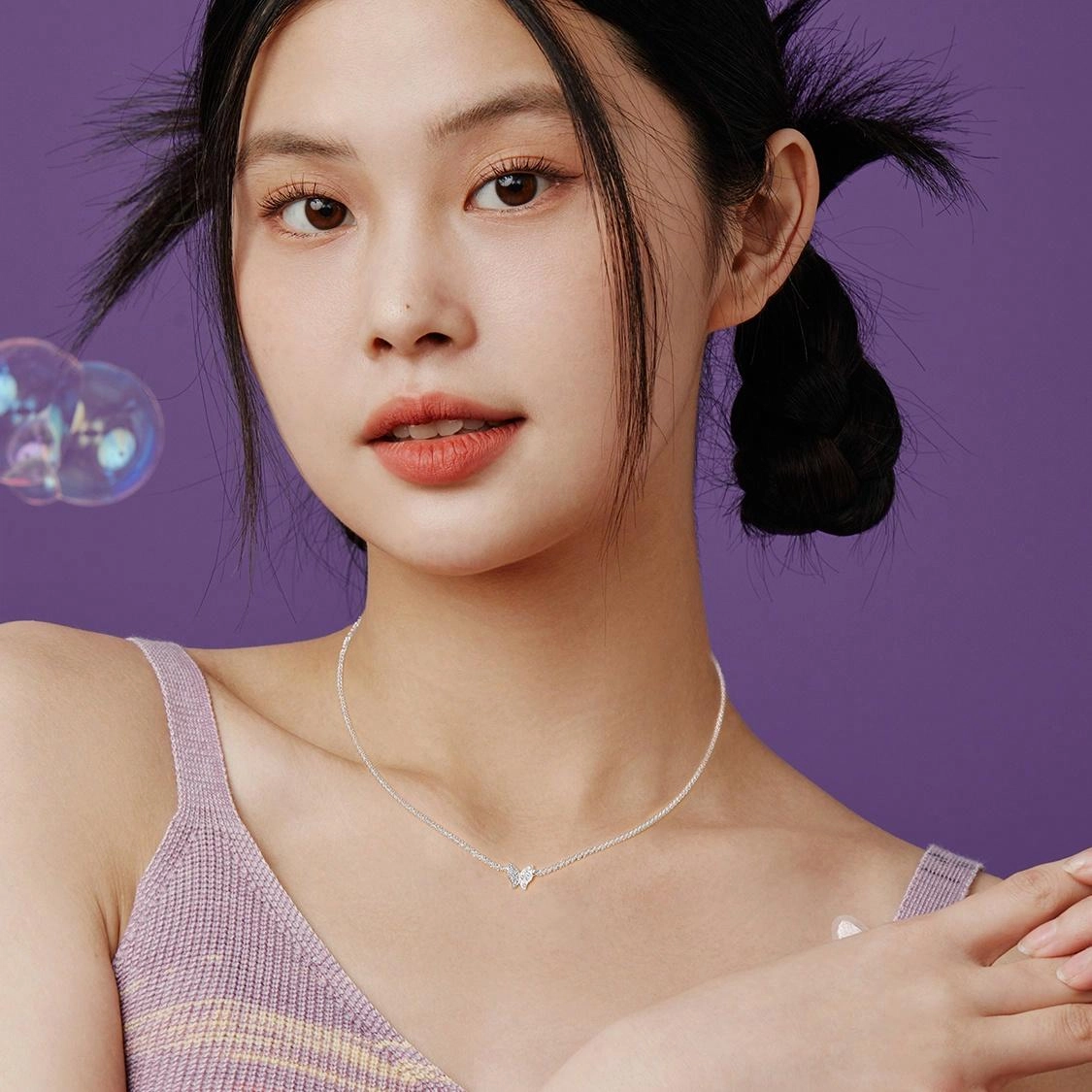 珂里 轻奢气质波光粼粼蝴蝶百搭小众设计高级感精致甜美 合金 项链 女款