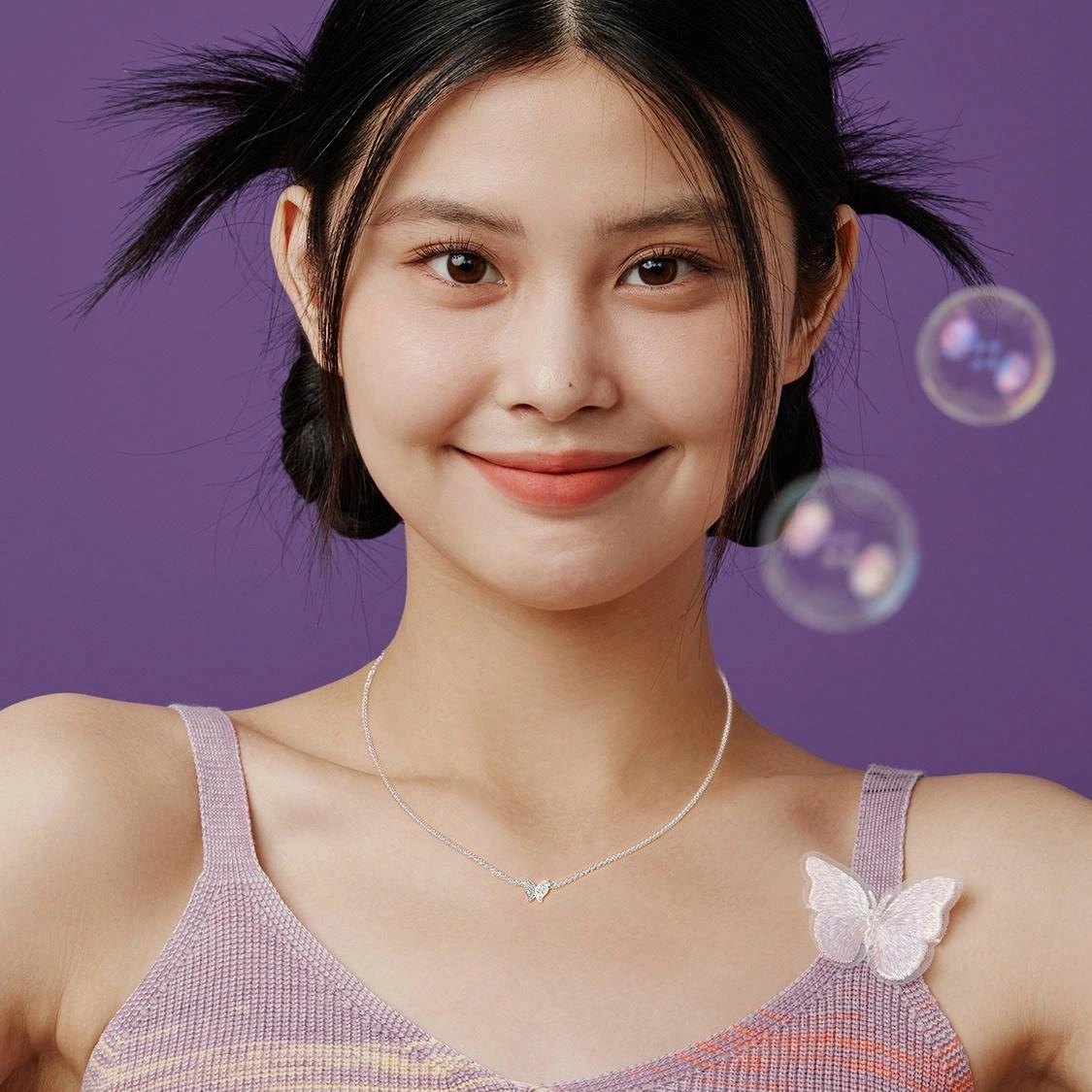 珂里 轻奢气质波光粼粼蝴蝶百搭小众设计高级感精致甜美 合金 项链 女款