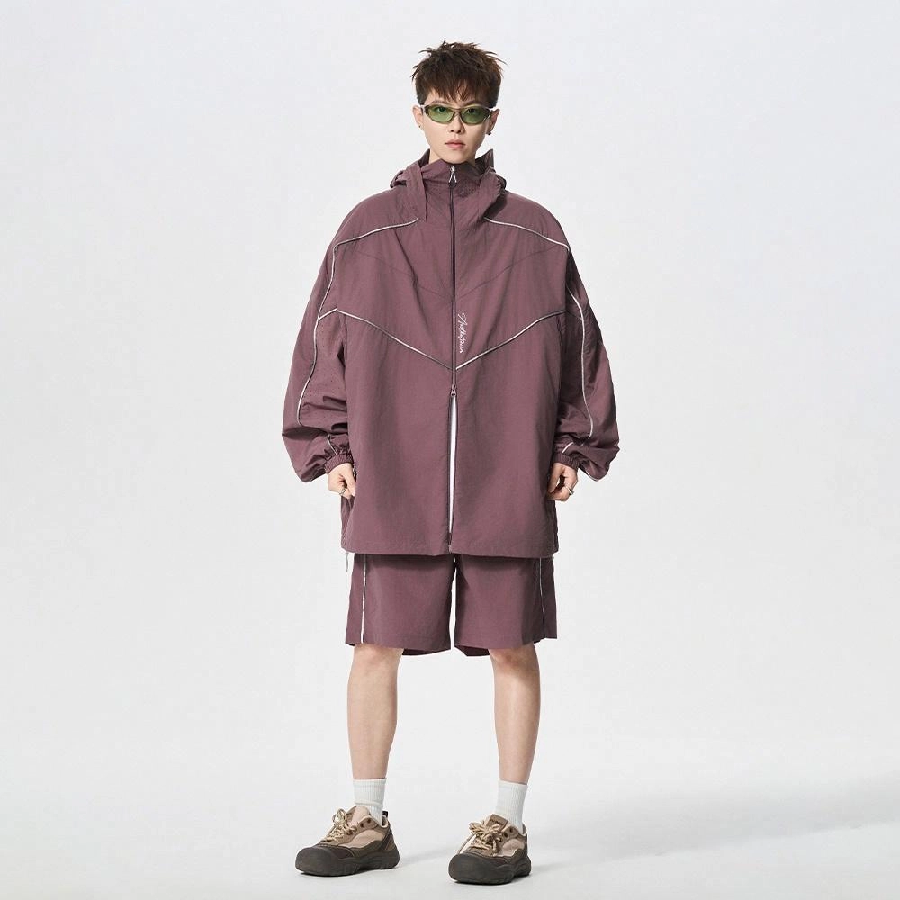 绘承 简约百搭透气轻薄宽松休闲凉感连帽防晒服 男女同款