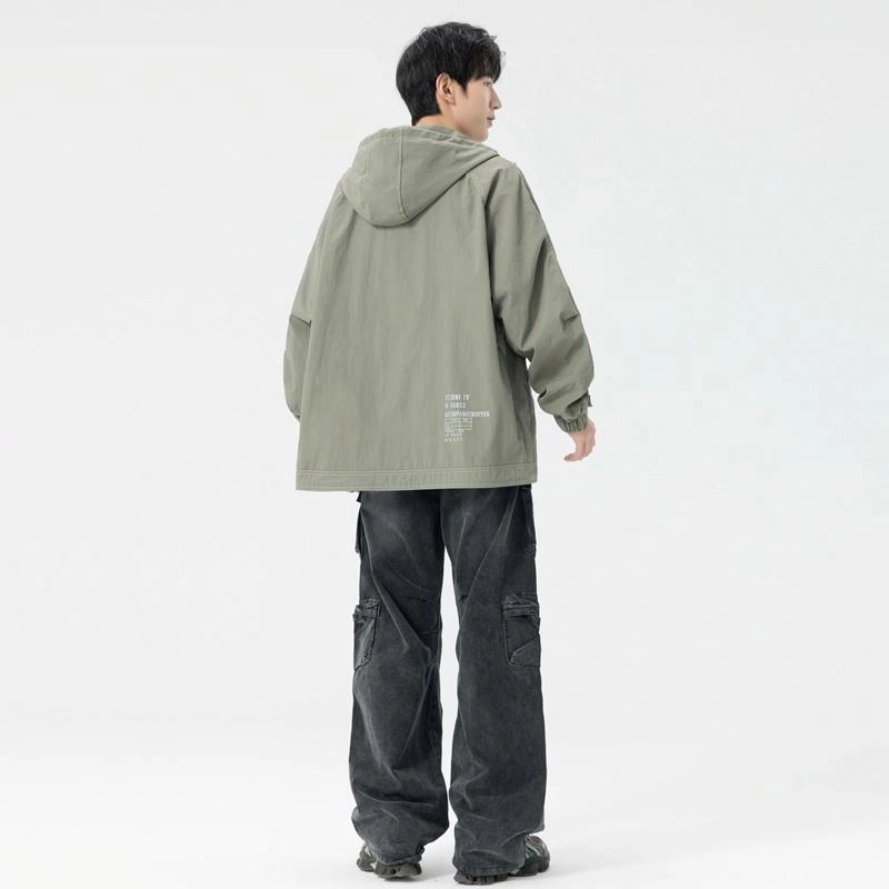 【dme】 美式户外机能风简约宽松运动百搭美式连帽防水夹克外套 男女同款