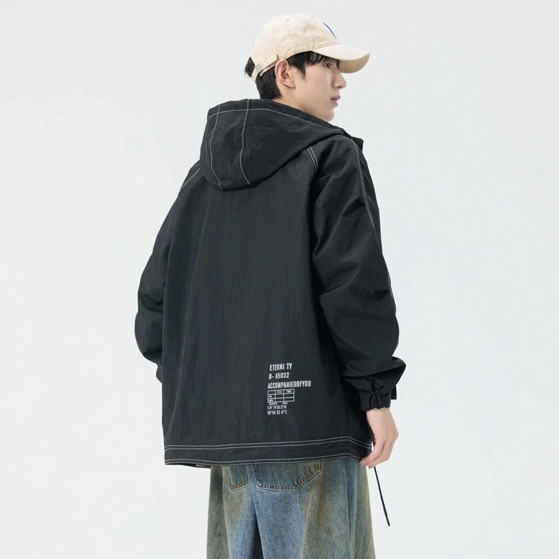 【dme】 美式户外机能风简约宽松运动百搭美式连帽防水夹克外套 男女同款