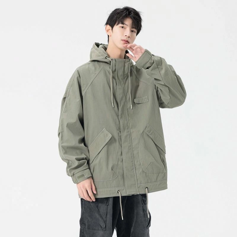 【dme】 美式户外机能风简约宽松运动百搭美式连帽防水夹克外套 男女同款