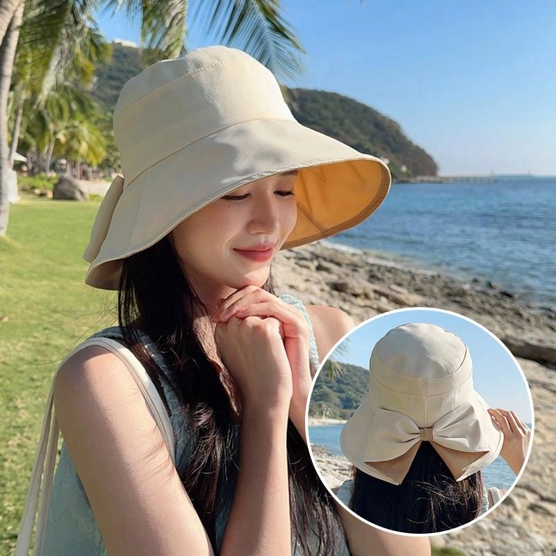 朵澜 户外太阳帽可折叠大帽檐防紫外线 聚酯纤维 防晒帽 女款