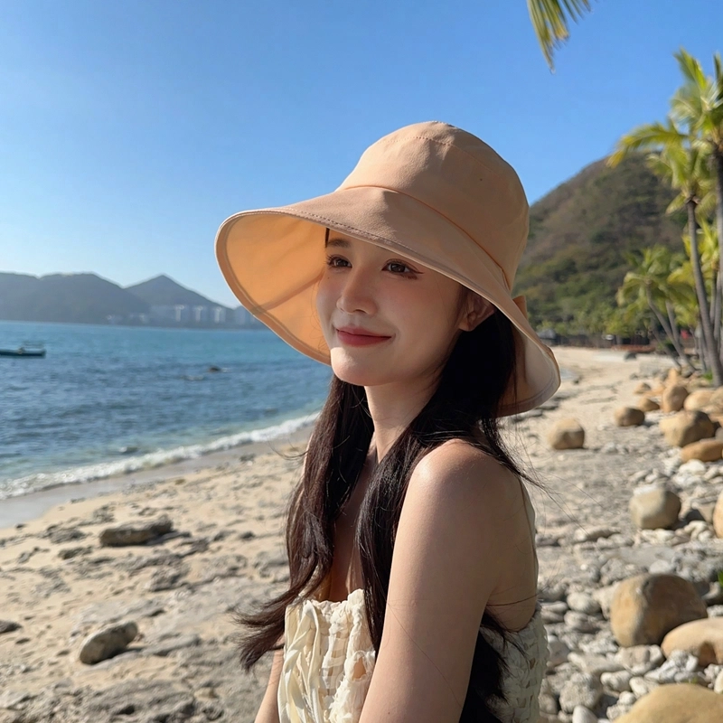 朵澜 户外太阳帽可折叠大帽檐防紫外线 聚酯纤维 防晒帽 女款