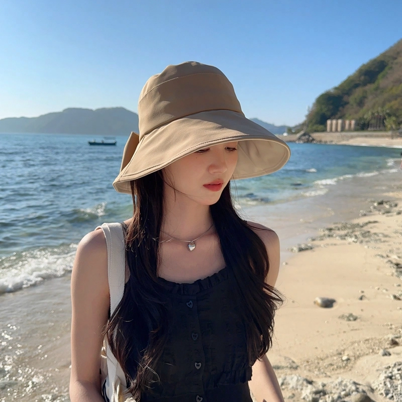 朵澜 户外太阳帽可折叠大帽檐防紫外线 聚酯纤维 防晒帽 女款