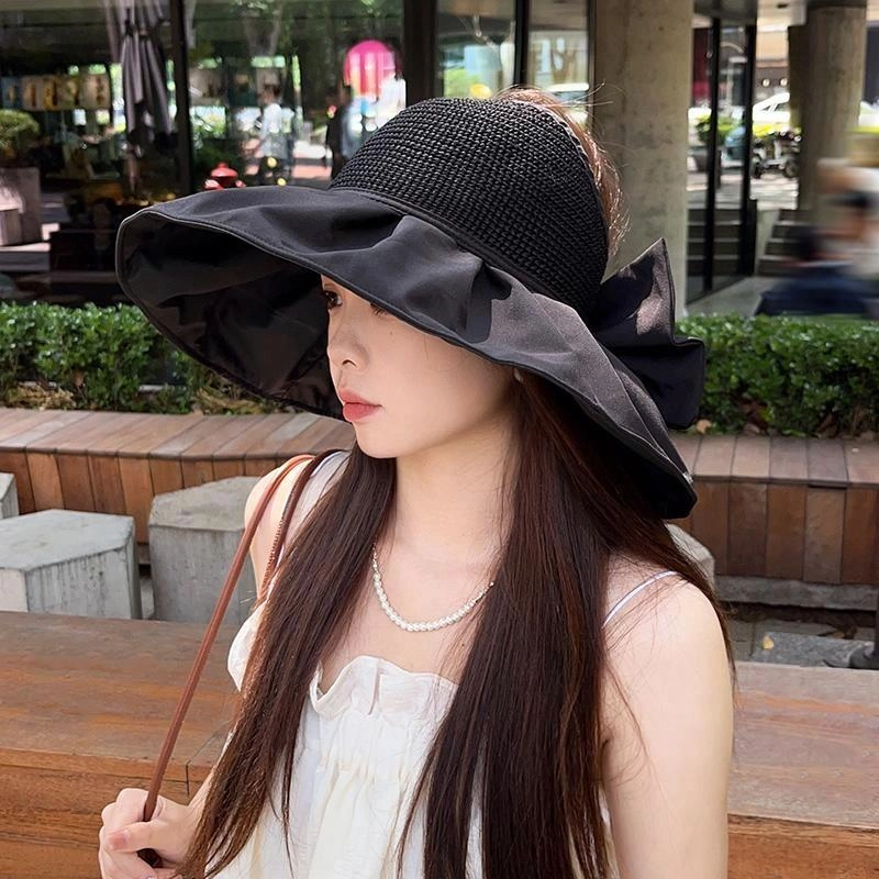 朵澜 夏季防紫外线遮阳帽沙滩出游太阳帽 聚酯纤维 防晒帽 女款