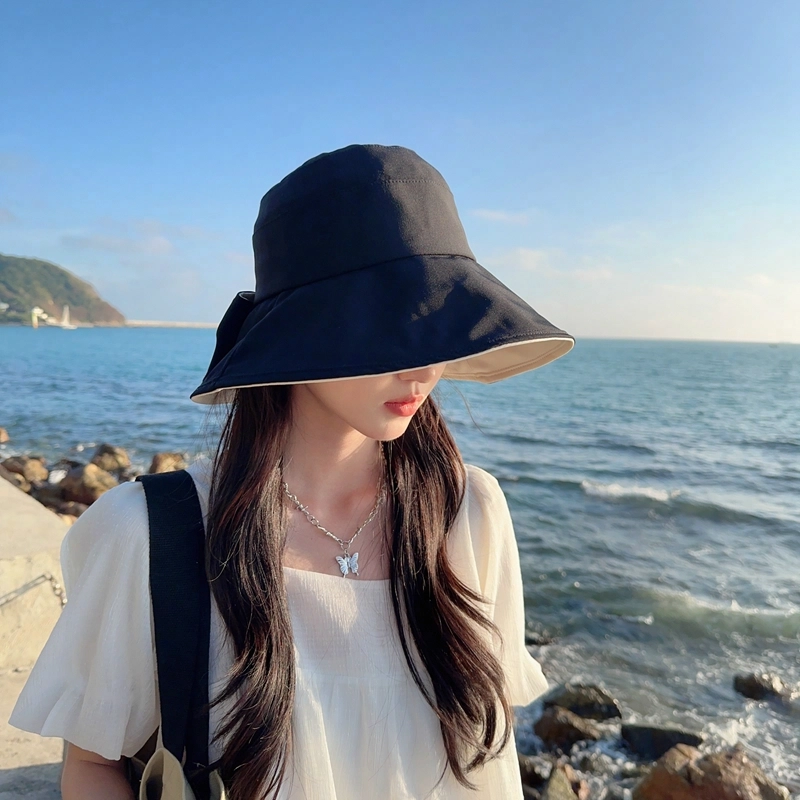 朵澜 户外太阳帽可折叠大帽檐防紫外线 聚酯纤维 防晒帽 女款
