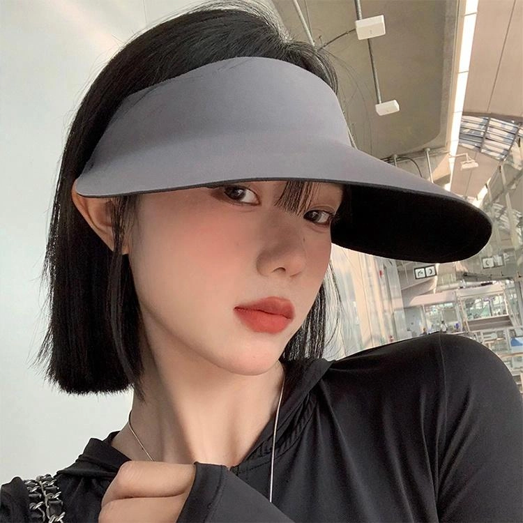浪莎 夏季无痕大帽檐防紫外线空顶帽户外出行骑车遮脸时尚百搭可调节大头围遮阳帽 锦纶 防晒帽 男女同款情侣款