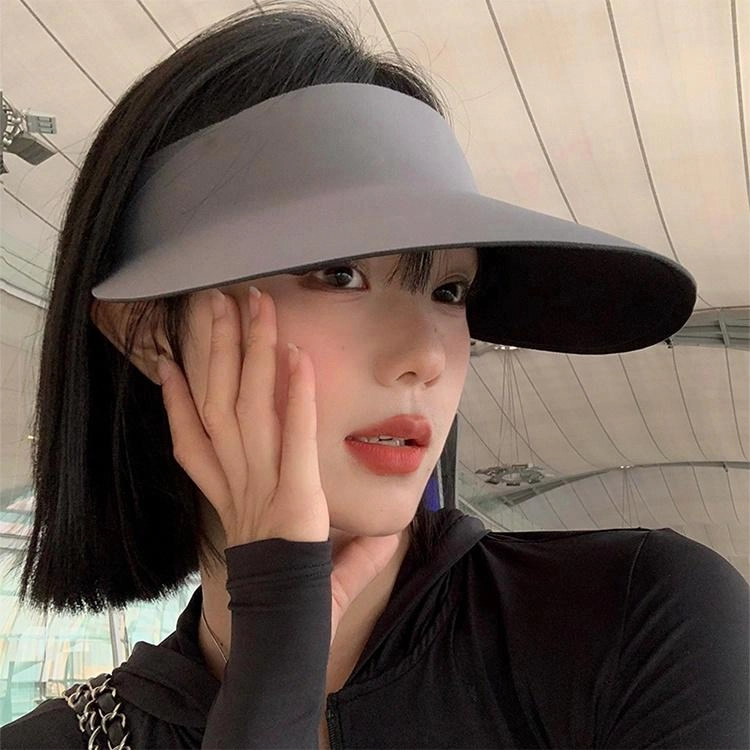 浪莎 夏季无痕大帽檐防紫外线空顶帽户外出行骑车遮脸时尚百搭可调节大头围遮阳帽 锦纶 防晒帽 男女同款情侣款