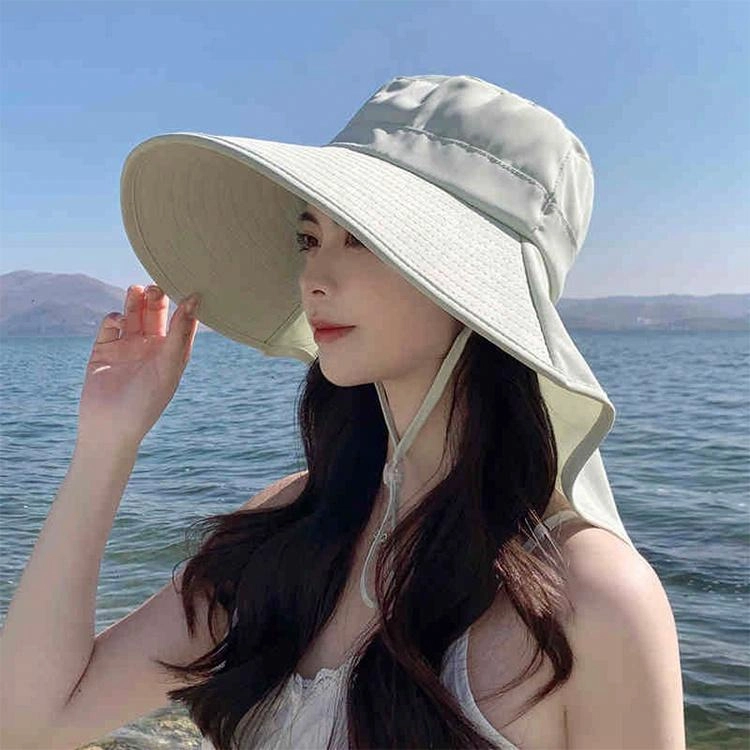 浪莎 夏季大帽檐遮阳太阳帽户外出行防紫外线骑行时尚潮流百搭 聚酯纤维 防晒帽 男女同款情侣款