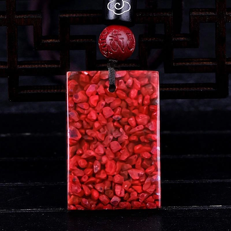 豆蔻时光 高含量精品 原矿晶体颗粒 朱砂 其他玉石 男女同款情侣款 朱砂