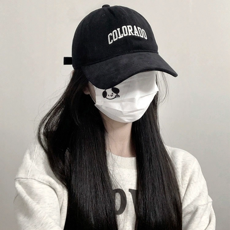 艾佳微 韩版刺绣大头围显脸小 棉 鸭舌帽 男女同款情侣款 多色