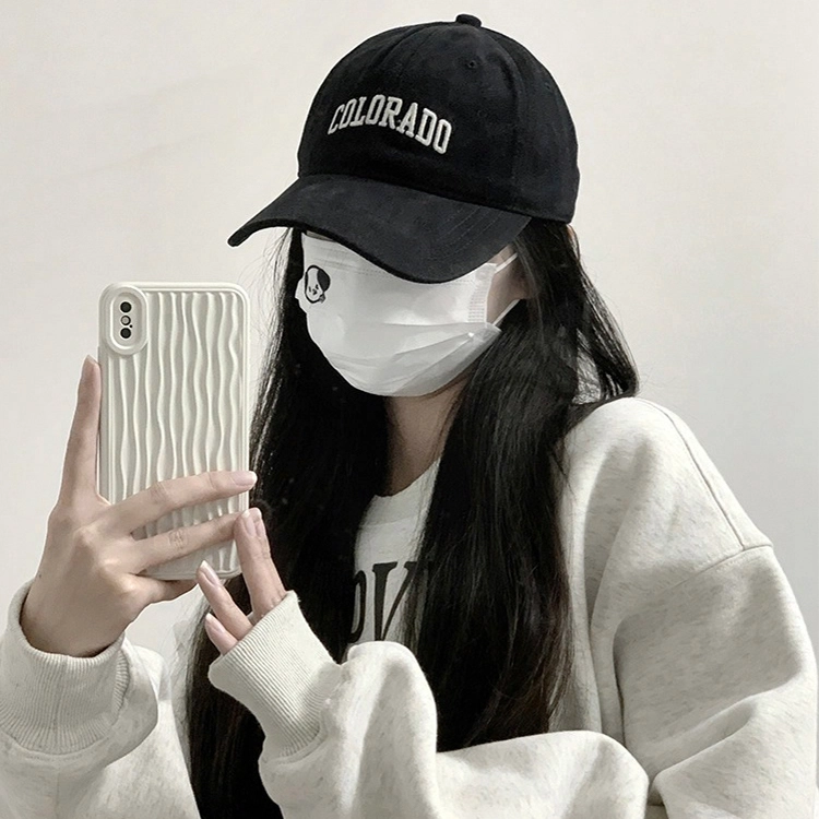 艾佳微 韩版刺绣大头围显脸小 棉 鸭舌帽 男女同款情侣款 多色
