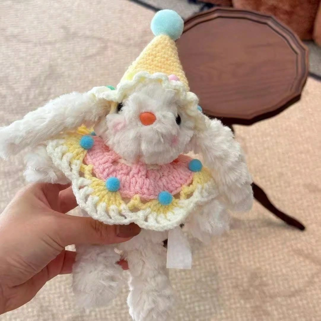 丹琴 多巴胺垂耳兔公仔 软萌生日派对包包挂饰卡通可爱胡萝卜背带裤玩偶钥匙扣 毛绒 挂件 男女同款情侣款