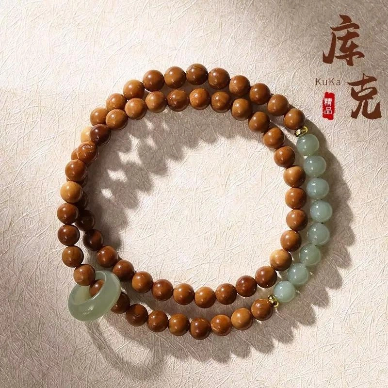唐述 民族风光珠双圈 招财纳福 好运 库克 手串 男女同款情侣款