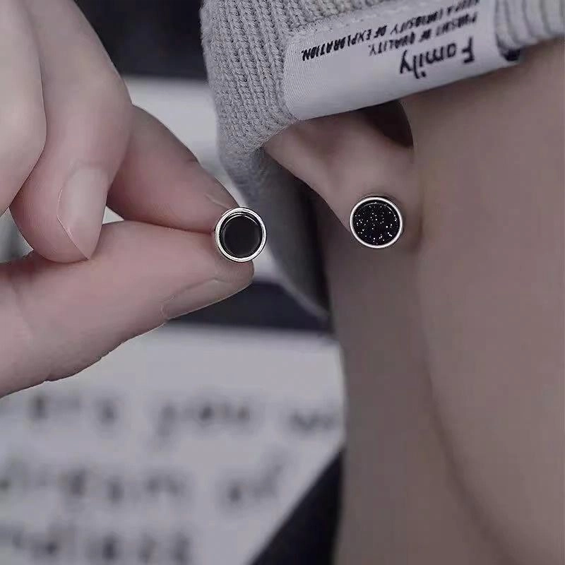 丹琴 嘻哈朋克风 韩版简约时尚圆形耳饰 潮流个性 合金 耳钉 男女同款情侣款