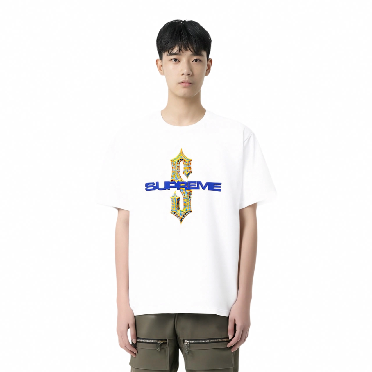 Supreme SS18 Diamonds Tee White T
