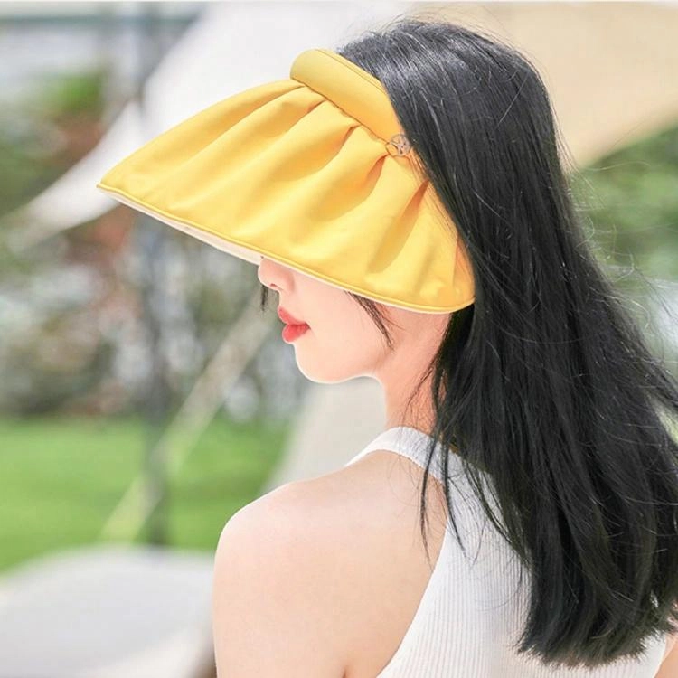 浪莎 夏季两用发箍遮阳黑胶贝壳帽户外出游紫外线空顶时尚学生百搭太阳帽 腈纶 防晒帽 女款