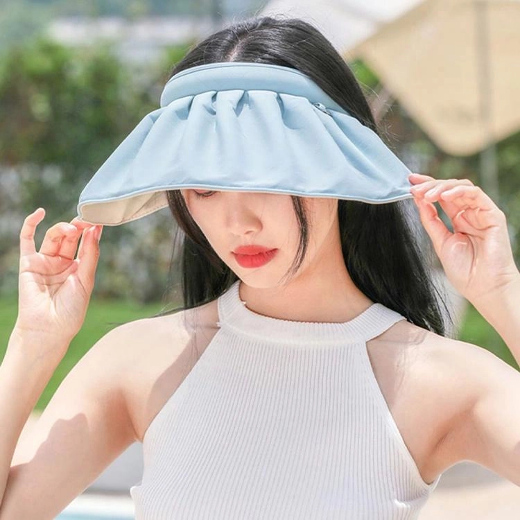 浪莎 夏季两用发箍遮阳黑胶贝壳帽户外出游紫外线空顶时尚学生百搭太阳帽 腈纶 防晒帽 女款