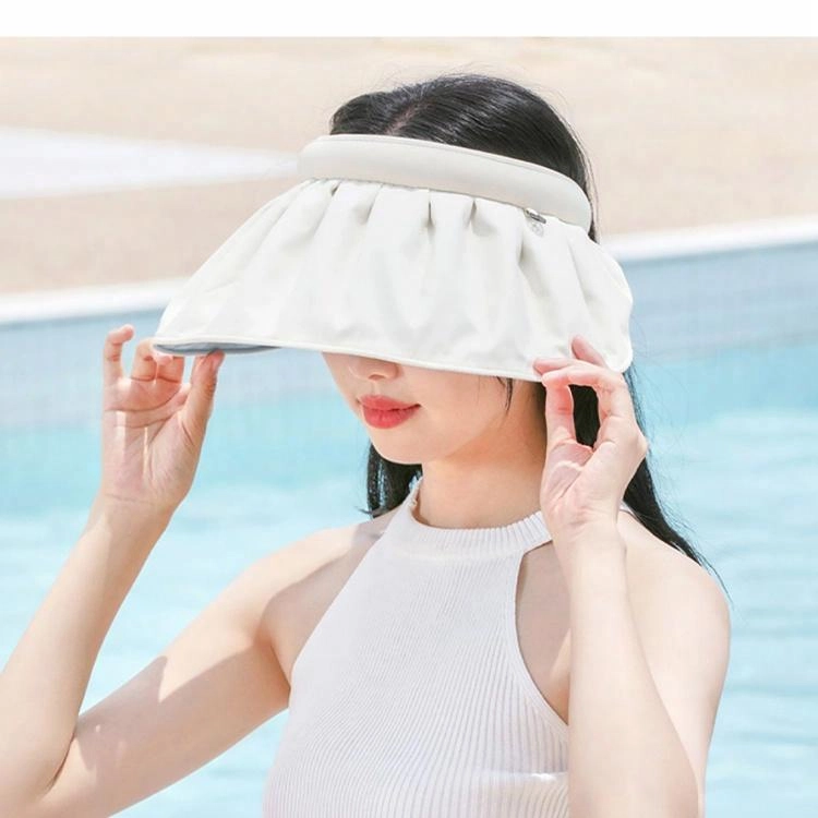 浪莎 夏季两用发箍遮阳黑胶贝壳帽户外出游紫外线空顶时尚学生百搭太阳帽 腈纶 防晒帽 女款